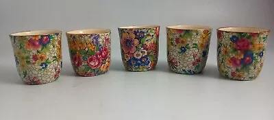 Buy Royal Winton Grimwade Chintz Egg Cups - Fireglow Pattern - All Perfect • 60£
