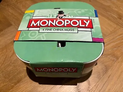 Buy Monopoly Hasbro Gift Set Of 4 Fine China Mugs Pall Mall Old Kent Road Angel Vine • 25£