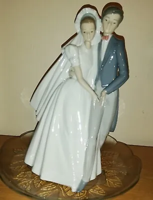 Buy NAO By Lladro 1247  Unforgettable Dance   Retired Bride & Groom Wedding Figure  • 55£