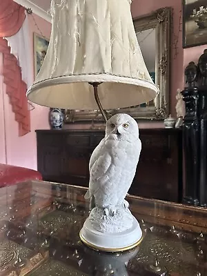 Buy Franklin Mint - The Snowy Owl - Table Lamp In Biscuit - Porcelain  • 170£