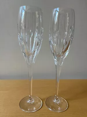 Buy Pair Of Edinburgh Crystal SPEY Champagne Flutes, Toasting Glasses, Exquisite • 45£