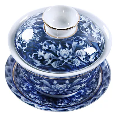 Buy Chinese Porcelain Tea Set Peony Lotus Tureen Tradition Cup Saucer For Home • 16.85£