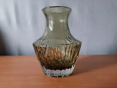 Buy Whitefriars Glass Vintage Sage Green 'pot Bellied' Vase #9832 • 180£