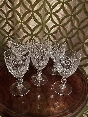 Buy Set Of 6 Vintage Edinburgh Crystal Sherry Liquor Glasses Stunning • 15.99£
