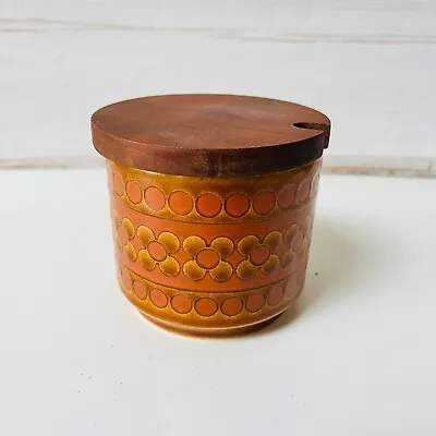 Buy Vintage Hornsea Saffron Preserve Pot Sugar Bowl With Wooden Lid.  1970s • 10£