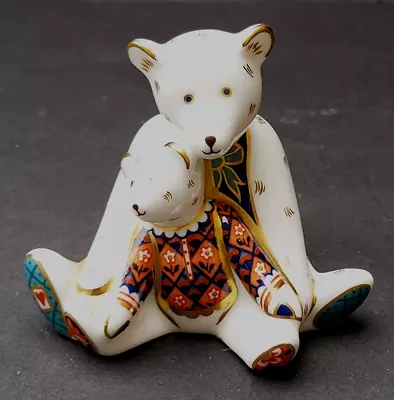 Buy Bone China Royal Crown Derby Mummy And Charlotte Miniature Teddy Bear Figurine • 20£