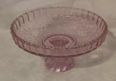 Buy Small Pink Glass Pedestal Bowl Height  8.5 Cms  Width 15.5 Cms • 9.99£