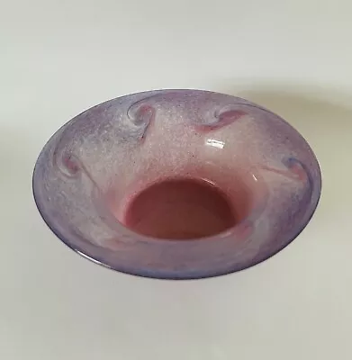 Buy Vasart Glass Bowl Swirls Pink/Purple • 30£