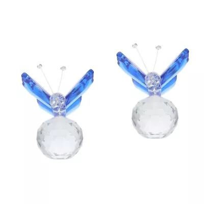 Buy  2 PCS Toy Animals Astetic Room Decor Clear Ornaments Crystal Butterfly Indoor • 12.15£