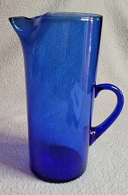 Buy Cobalt Blue Glass Jug Pitcher.H-23cm,D-10cm • 39.99£