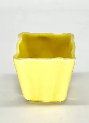Buy Harvest Yellow Small Planter 1970’s 702 USA Pottery Retro MCM Boho Ruffled Edge • 9.49£