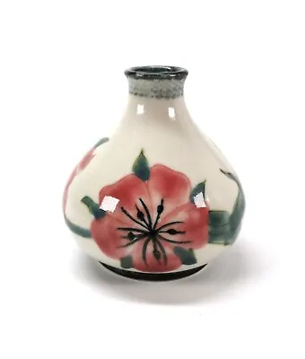 Buy Cobridge Stoneware Corn Cockle Pink Flowered Vase Designed By Emma Bossons • 15£