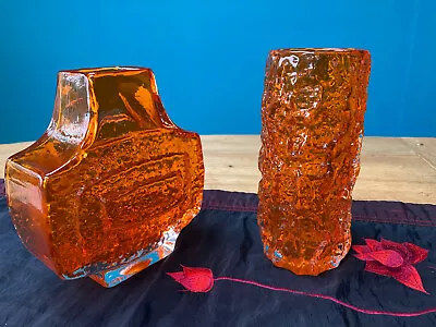 Buy Pair Of Matching Whitefriars Geoffrey Baxter Vases, TV Vase & Cylindrical Vase • 524.99£