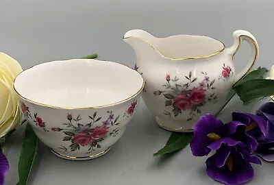Buy Queen Anne Bone China England Lovely Vintage Roses Milk Jug And Sugar Bowl. • 15.29£