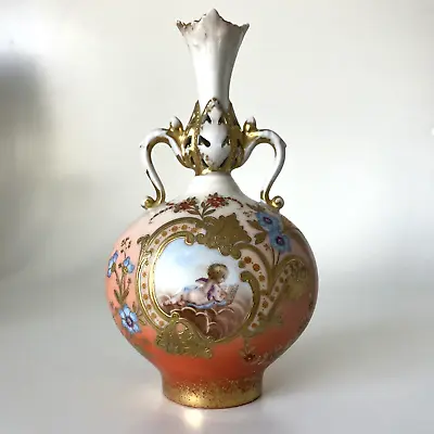 Buy Antique Martial Redon M R Limoges Art Nouveau Porcelain Vase Blush • 210£