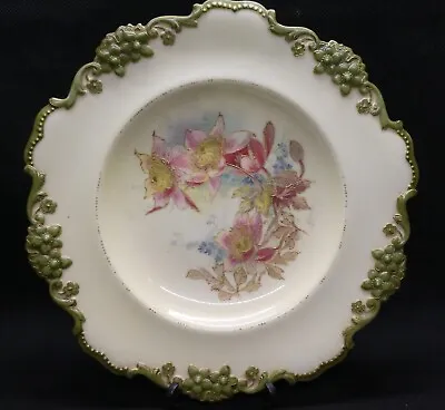 Buy Antique Doulton Burslem Hand Painted Signed Embossed Edged Floral Plate - 21.5cm • 108.66£