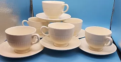 Buy Set Of 6 Wedgwood Edme Creamware Cups And Saucers • 69£