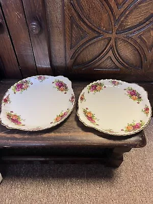 Buy 2 Royal Albert Old Country Rose. Cake Plates / Serving Plates. • 18£