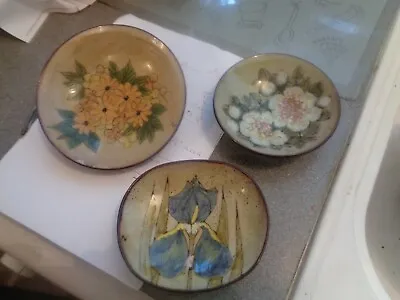 Buy 3 Chelsea Art Pottery Dishes Dish,6 1/4 ,  5 1/4 , 5 1/2  Diameter • 25£