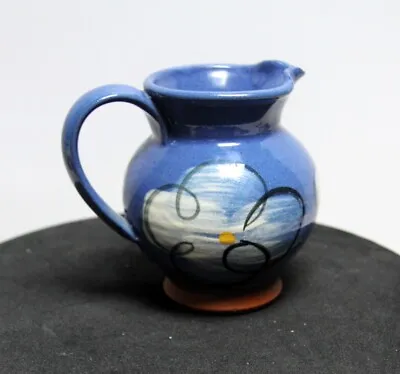 Buy Peter Lochhead Abbey Ceramics Scottish Studio Pottery Small Blue Floral Jug • 9.99£
