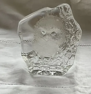 Buy SIGNED Mats Jonasson Glass Owl / Owlet Art Glass Paperweight • 7.99£