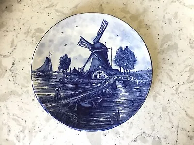 Buy Blue Delft Blauw Holland Hand Painted Windmills  8  Plate • 23.70£