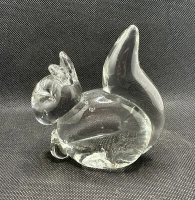 Buy Vintage Hand Blown Clear Glass Squirrel Chipmunk Figurine Paperweight 4.25  • 10.61£