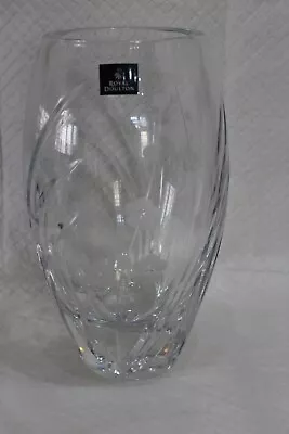 Buy Royal Doulton Glass 26cm Grass Reeds & Flowers Vase - VGC • 25£