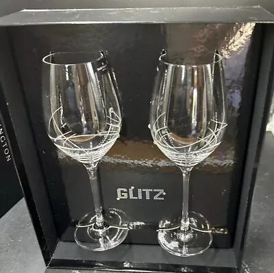 Buy Darlington Crystal Glitz  Wine Glasses With Swarovski Element Crystals • 25.95£