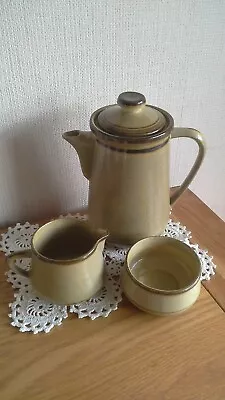 Buy Honiton Pottery Devon, Coffee Pot Sugar Bowl, Milk Jug Brown/ Mocca • 12£