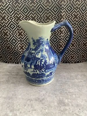 Buy Victoria Ware Ironstone Blue And White Jug Willow Pattern 20cm Tall .. • 25£