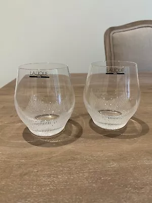 Buy Pair Lalique 100 Points Goblet Water Whisky Tumblers James Suckling Glasses • 100£