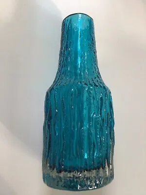 Buy Vintage Whitefriars Patt.No 9730 Textured Bottle Vase In Kingfisher Blue • 164.99£