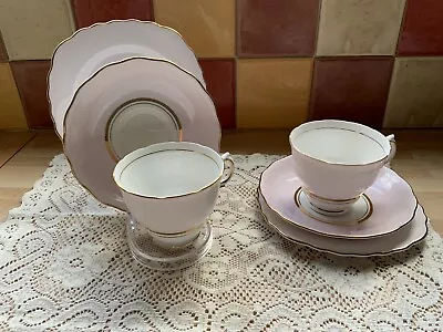 Buy EARLY COLCLOUGH HARLEQUIN BALLET  PALEST BABY PINK  TEA CUP TRIO's X 2 • 18.99£
