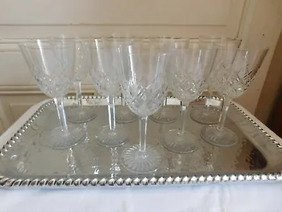 Buy Set Of New Glasses Water Crystal Carved IN The Flavour Baccarat St Louis • 195.57£
