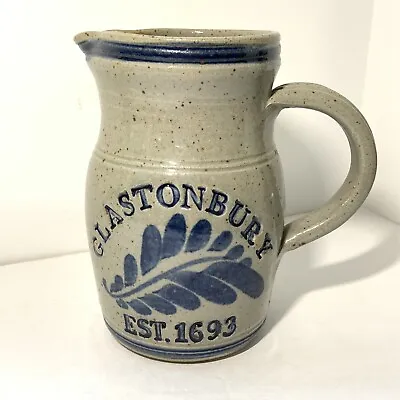 Buy GLASTONBURY CT Est 1693 Westerwald Pottery 1 QT PITCHER Blue Stamped SIGNED • 20.09£