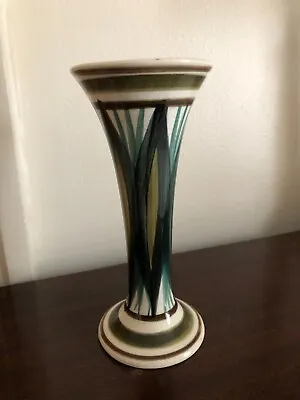 Buy Vintage Hand-painted Jersey Pottery Trumpet Vase • 9.95£
