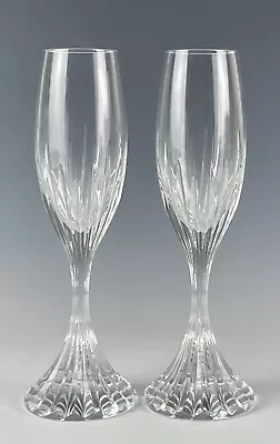 Buy Baccarat Massena Champagne Flutes Set Of 2 Mint Condition • 237.54£