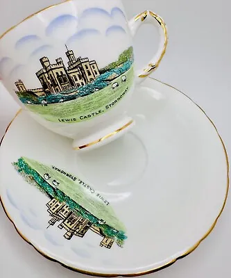Buy H & M Sutherland Lewis Castle Stornoway Landmark Cup & Saucer; Vintage Teacup • 23.01£