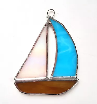 Buy YACHT Stained Glass Suncatcher Boat Sailing Racing Sport Fishing Window Hanging • 10.95£