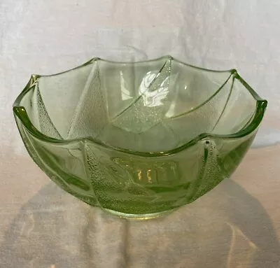 Buy Vintage Green Glass Art Deco Fruit Bowl C.1920’s-1930’s • 6£