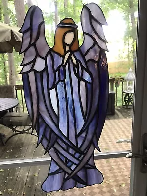 Buy Stained Glass Praying Angel Suncatcher With Chain Window Hanging Large 18  Long • 42.63£