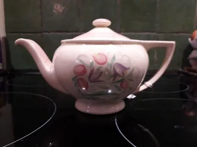 Buy  Susie Cooper Crown Works Pink Dresden Spray Tea Pot. C 1938  • 45£