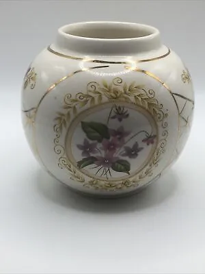 Buy Arthur Wood Purple Flower Gold Line Stunning Small Round Vase  • 3.99£