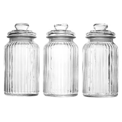 Buy Vintage Airtight Glass Jars 1300ml - Set Of 3 | M&W • 16.05£