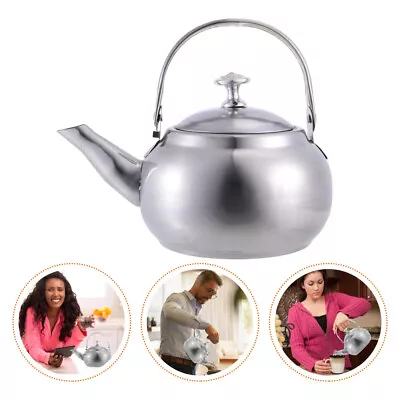 Buy Stainless Steel Teapot With Infuser Loose Tea Filter Kettle (14CM) • 11.85£