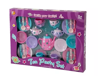 Buy 51cm 31 Pieces Toy Tea Set For Kids Play Spoon Plate Teapot Cup  New In Gift Box • 20.99£