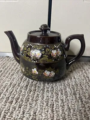 Buy SJB Teapot Made In England Hand Painted Floral Design With Gold Trim Antique • 24.06£