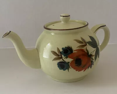 Buy Vintage Arthur Wood Yellow Floral Red Rose Teapot England 5471 • 20.85£