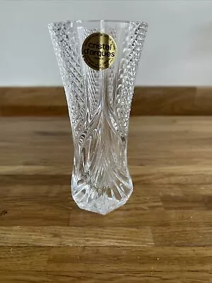 Buy Small Cut Glass Crystal Vase 13 Cm, Clear French Crystal Vase - Cristal D'Arques • 4.50£